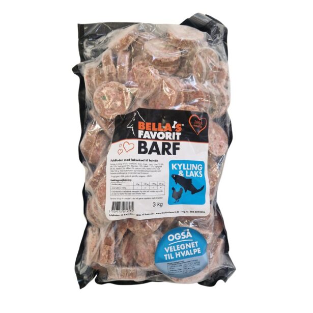 Bella's Favorit BARF laks/kylling 3 kg