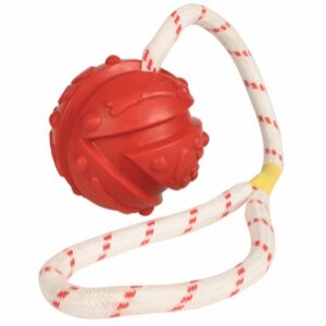 Aqua toy bold med reb Ø7 cm. Reb med håndtag.