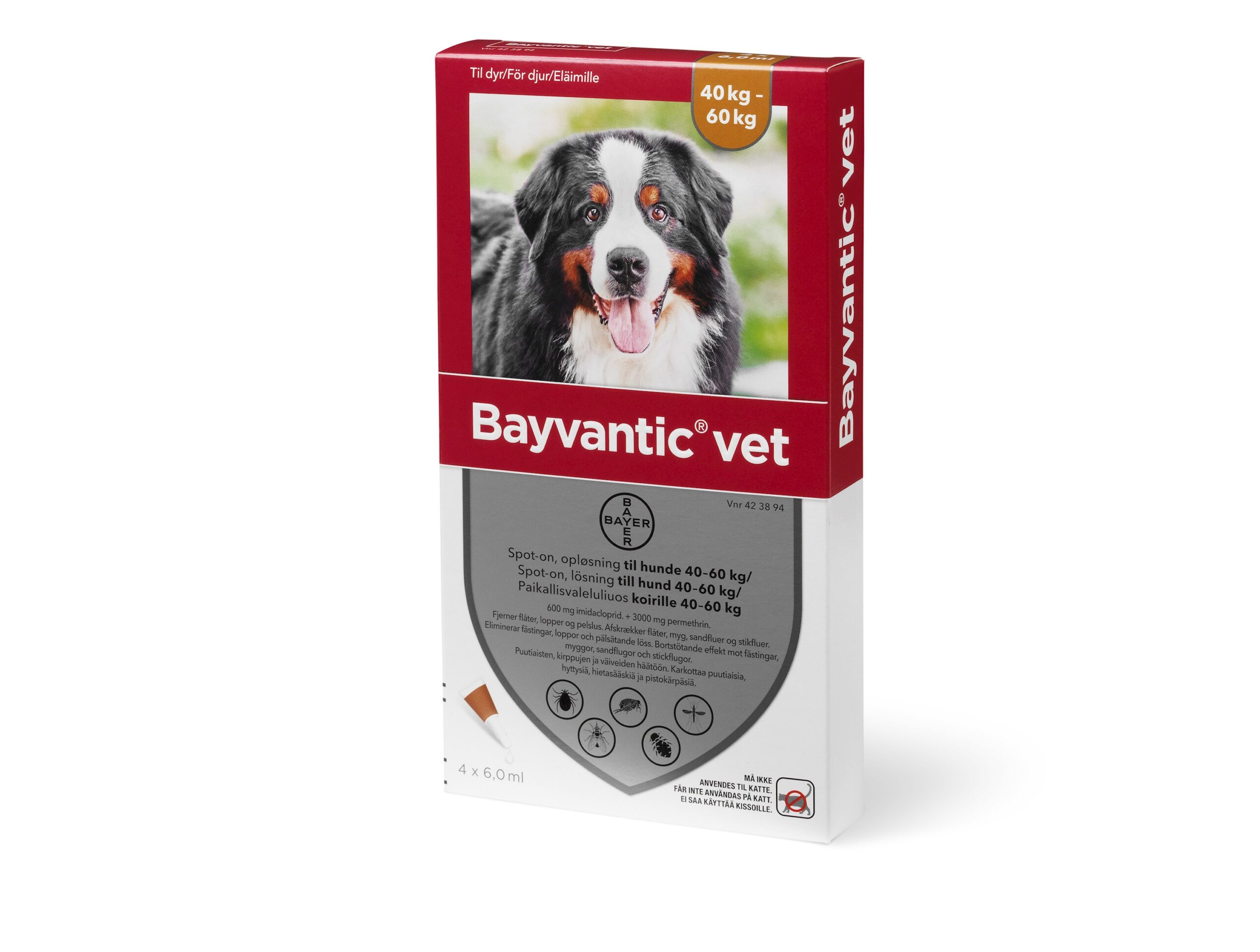 Bayvantic Vet. hund 40-60 kg, 4x6,0ml