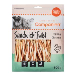 Companion Chicken Sandwich Twist 500 g stænger med kylling