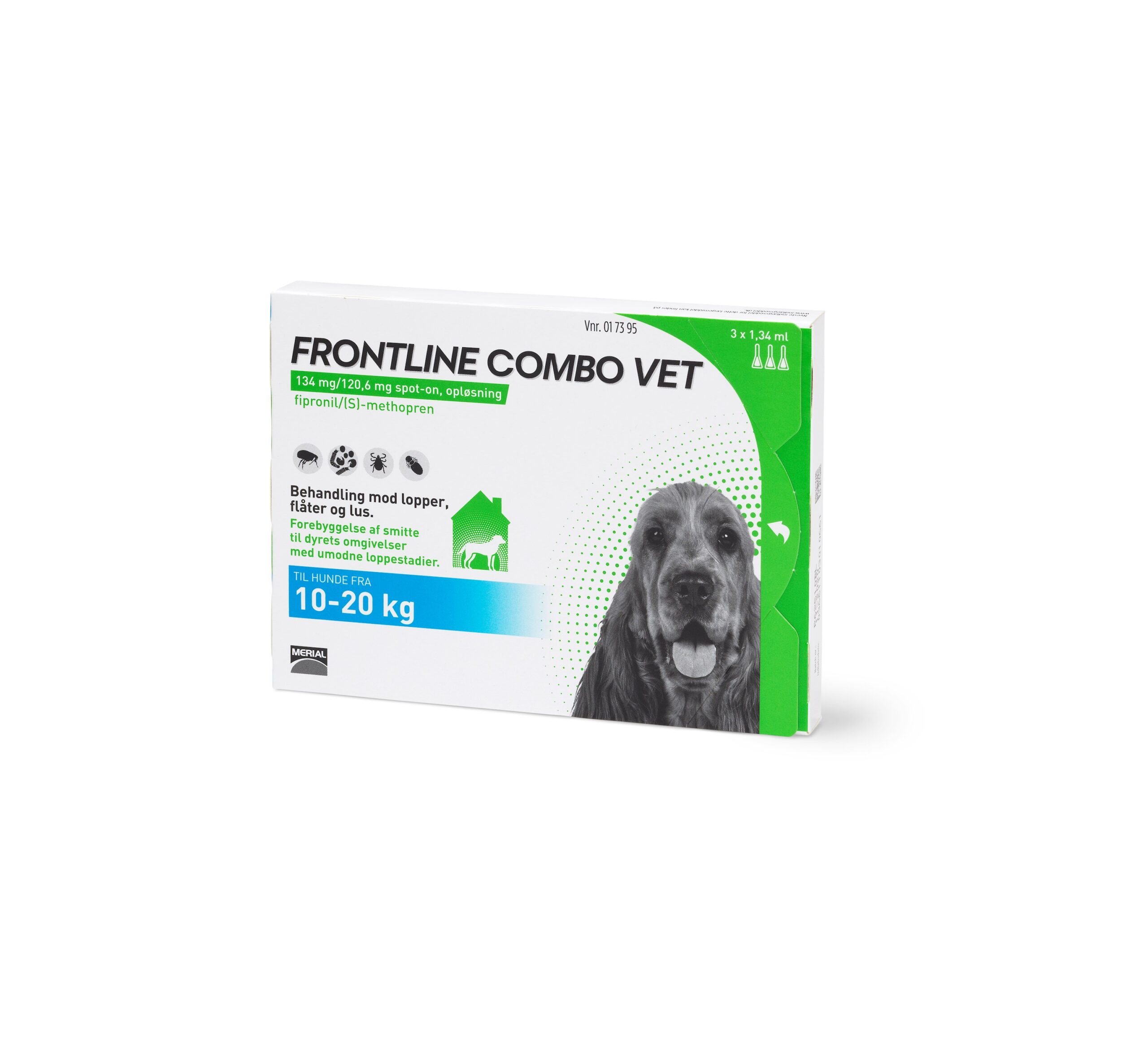 Frontline Combo til hund 10-20 kg - 3 stk.