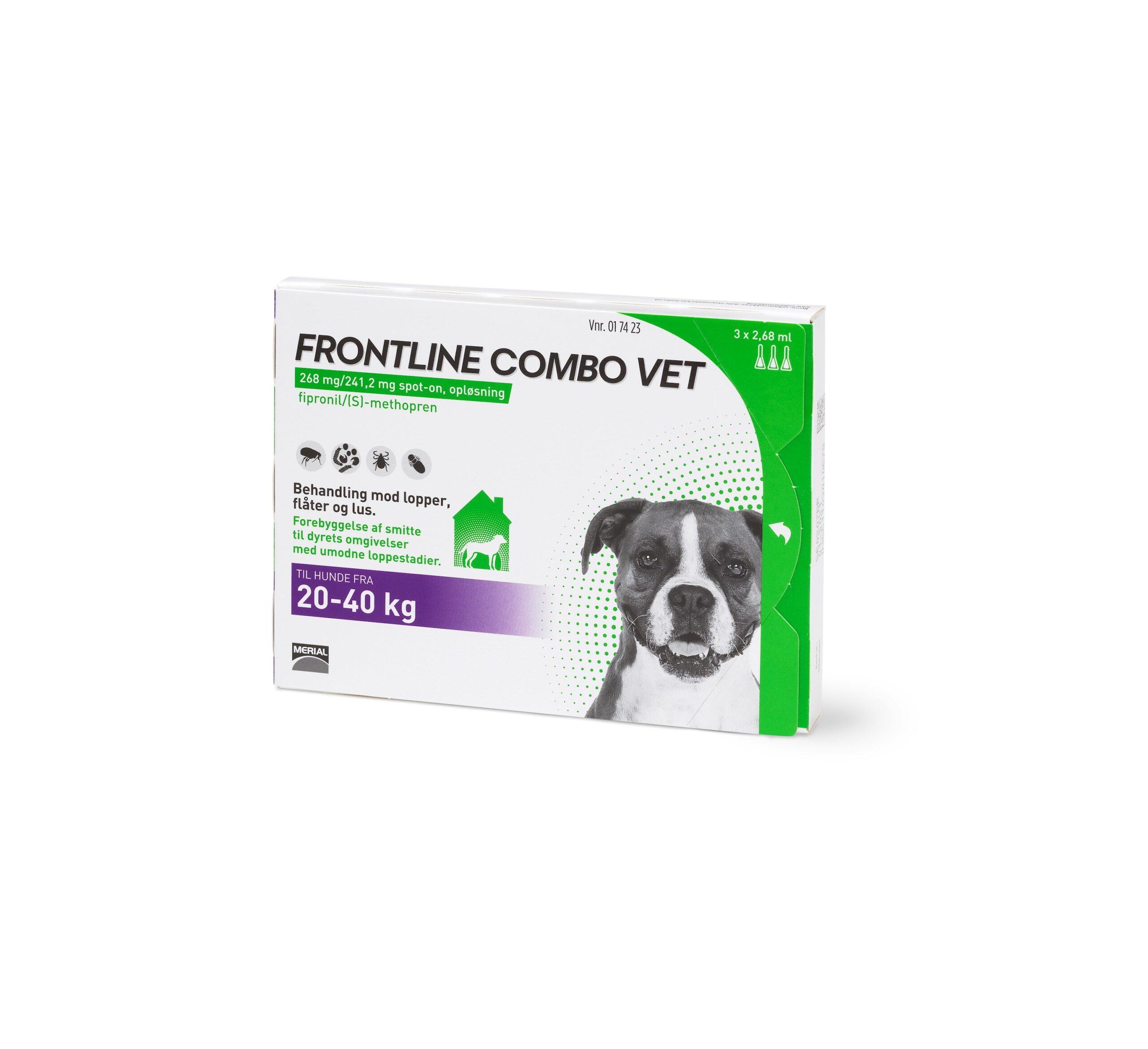 Frontline Combo til hund 20-40 kg - 3 stk.