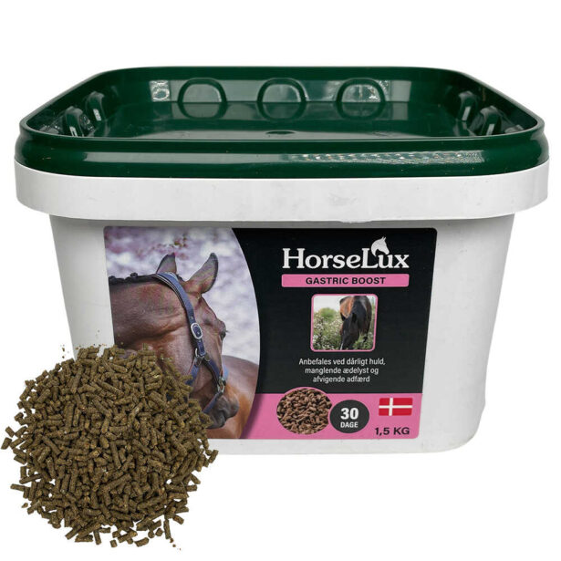 HorseLux Gastric Boost 1,5 kg piller i spand