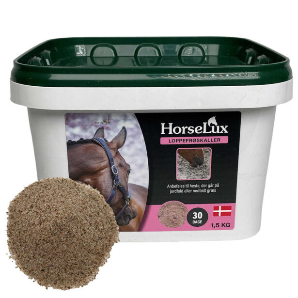 HorseLux loppefrøskaller i pulver spand