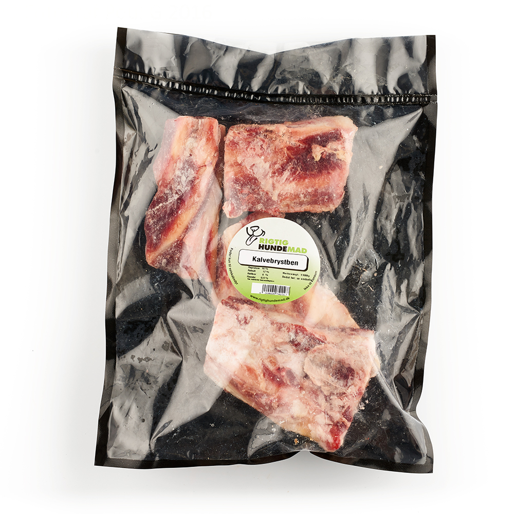 RigtigHundemad Kalvebrystben - 1 kg.