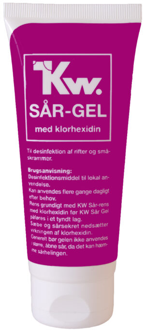 KW Sår gel m. klorhexidin, 100 ml.