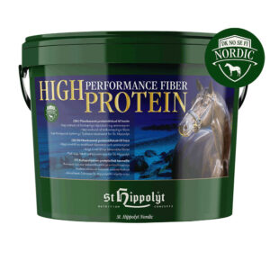 St hippolyt performance fiber high protein 10 kg grøn spand blå label brun hest