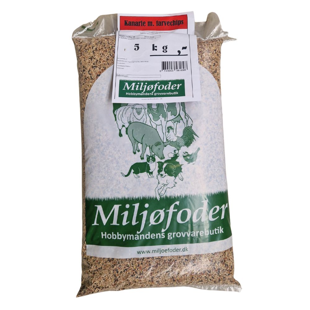 Natural Kanarieblanding m. farvechips 5 kg