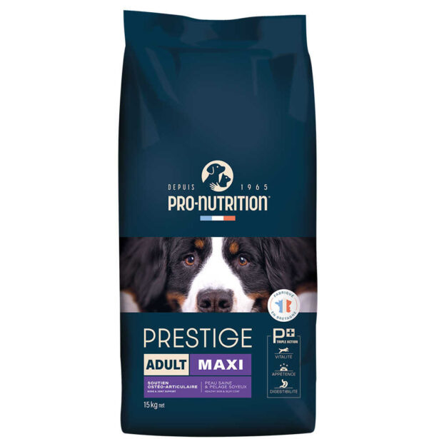 Prestige Maxi Adult hundefoder til store hunde i 15 kg sæk