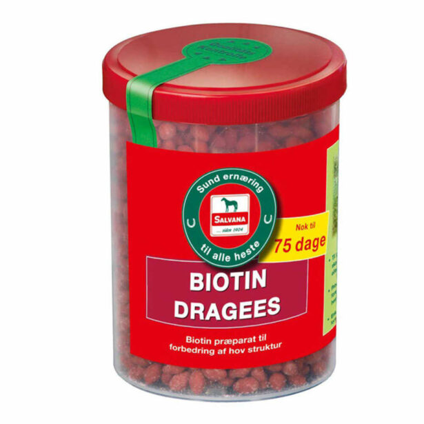 Salvana Biotin Dragees 750 gram bøtte. Hovtilskud til heste.
