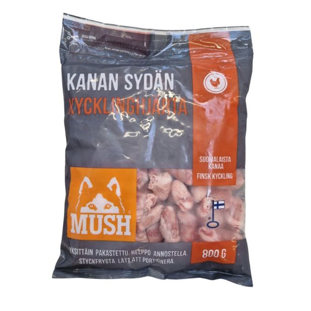 MUSH Kyllingehjerter BARF råfoder