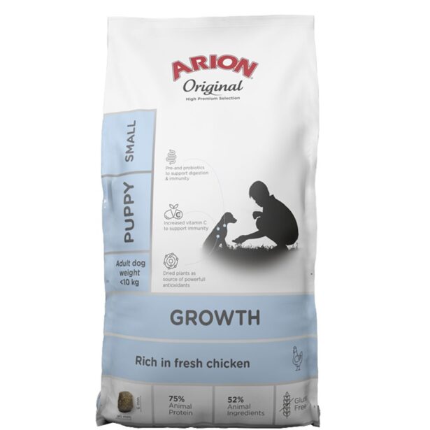 Arion Original Growth Chicken Small 7 kg hvalpefoder til små hunde