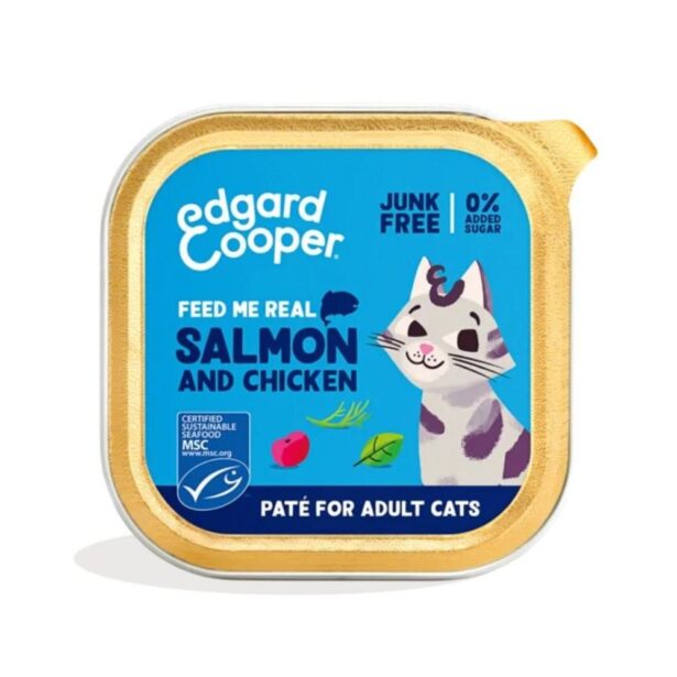 Edgard Copper Cat Pate Chicken Salmon vådfoder til katte