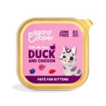Edgard Cooper Kitten Pate Duck Chicken 85 g vådfoder til killinger