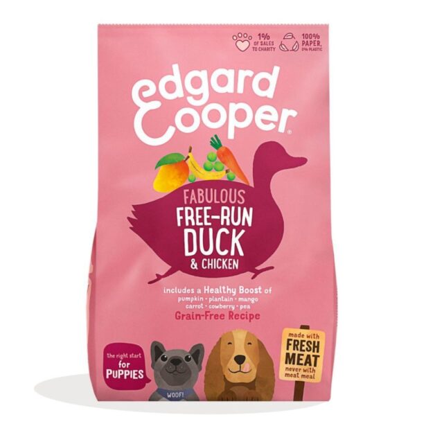 Edgard Cooper Puppy Duck Chicken 12 kg kornfri hvalpefoder