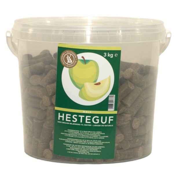 Hesteguf æbler glutenfri 3 kg hestegodbidder i spand