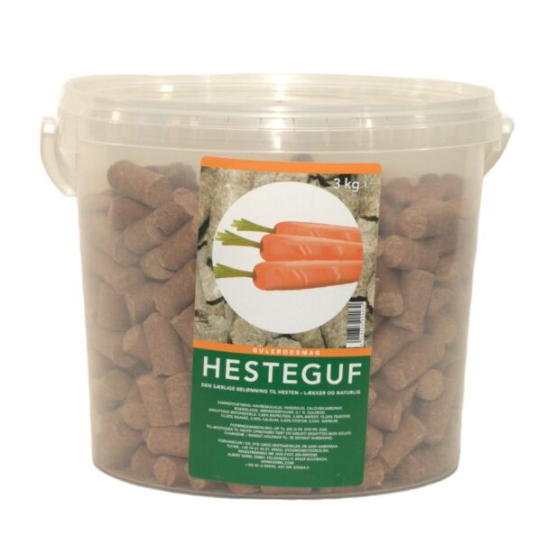 Hesteguf gulerod 3 kg hestegodbidder i spand