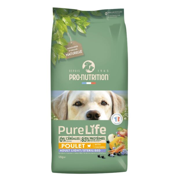 Purelife Light/Sterilized 12 kg kornfrit hundefoder