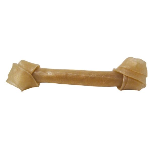 TE Knotted Bone tyggeben natur oksehud 30 cm