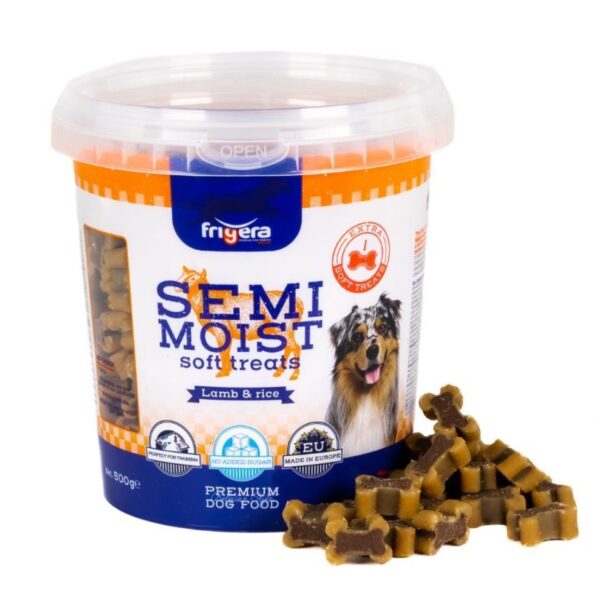 Frigera Semi-Moist Soft Lam Ris 500 g godbidder i spand