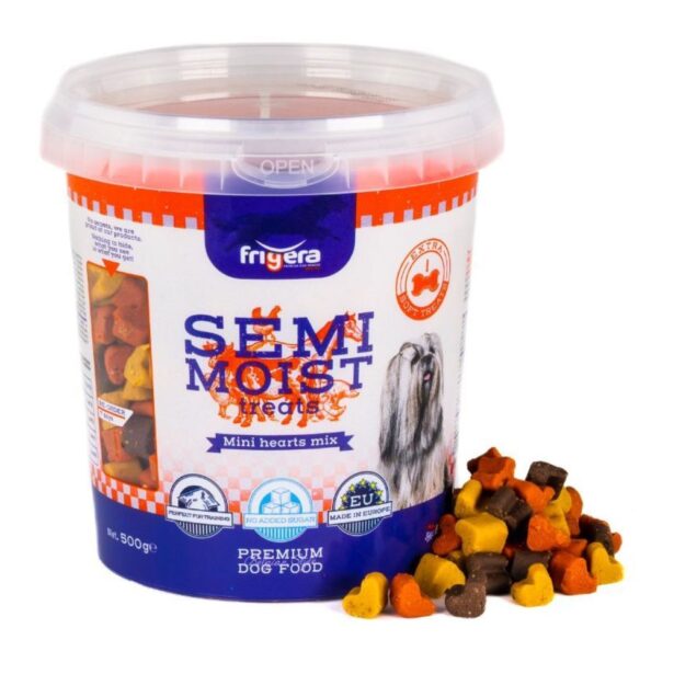 Frigera Semi-Moist Soft Mini Hjerte Mix 500 g godbidder i spand