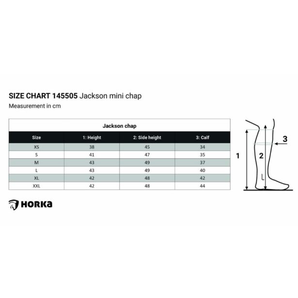 Horka Jackson leggins størrelses guide