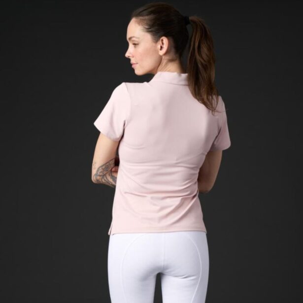 Catago Nash Zip polo t-shirt lilla lyserød med lynlås