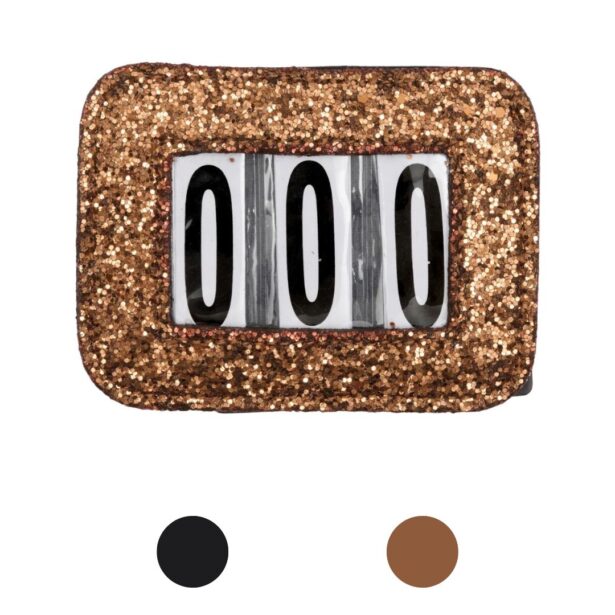 HG stævnenummer ss25 glitter sort eller glitter brun