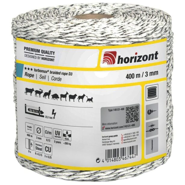 Horizont Poly-flet turbomax 9 tråde 400 meter 5G