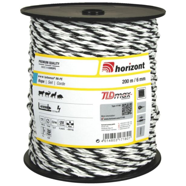 Horizont polyreb turbomax 6 tråde 200 meter