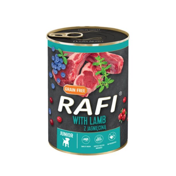 Rafi vådfoder med lam til hvalpe 400 g vådfoder til hund