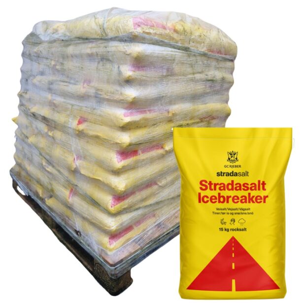 Vejsalt tøsalt strada grov 15 kg 1 palle a 66 sække