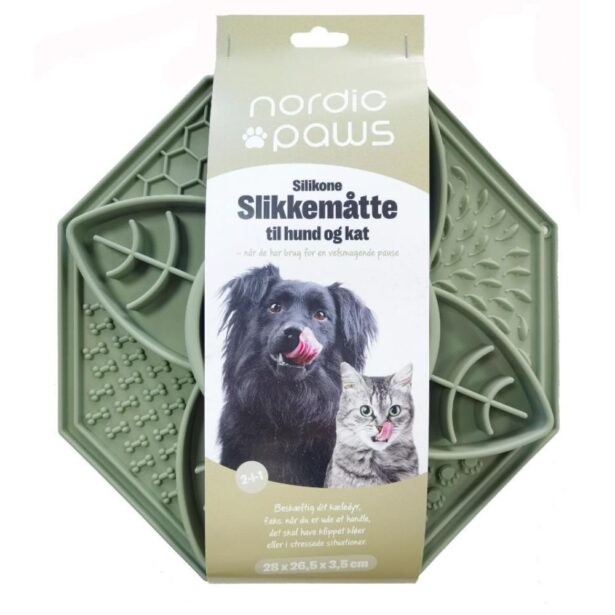 Nordic Paws slikkemåtte 2i1 grøn