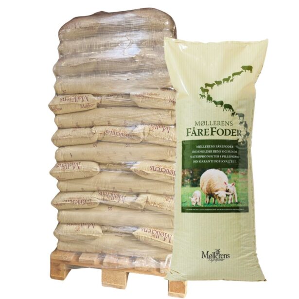 Fårefoder Møllerens HEL PALLE leveret 56 x 15 kg