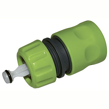 Plast Kobling M/Stop 1/2"