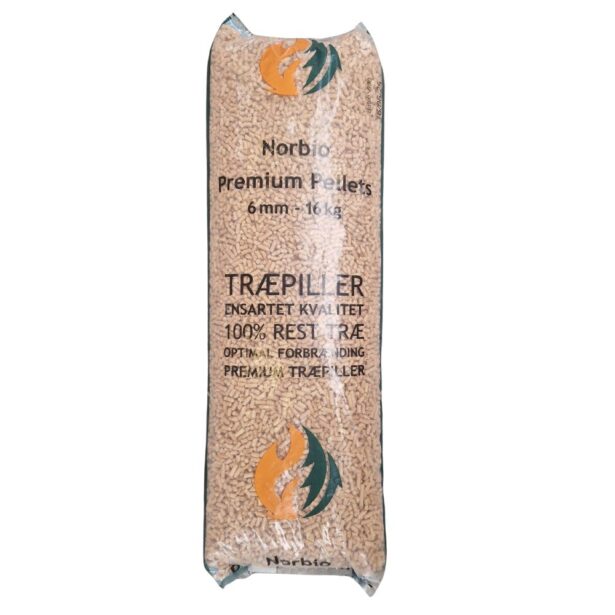 Norbio træpiller 6 mm 16 kg pose