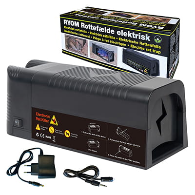 Rottefælde elektrisk inkl. Adapter