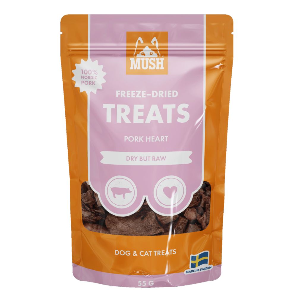 MUSH Treats Grisehjerte 55 g