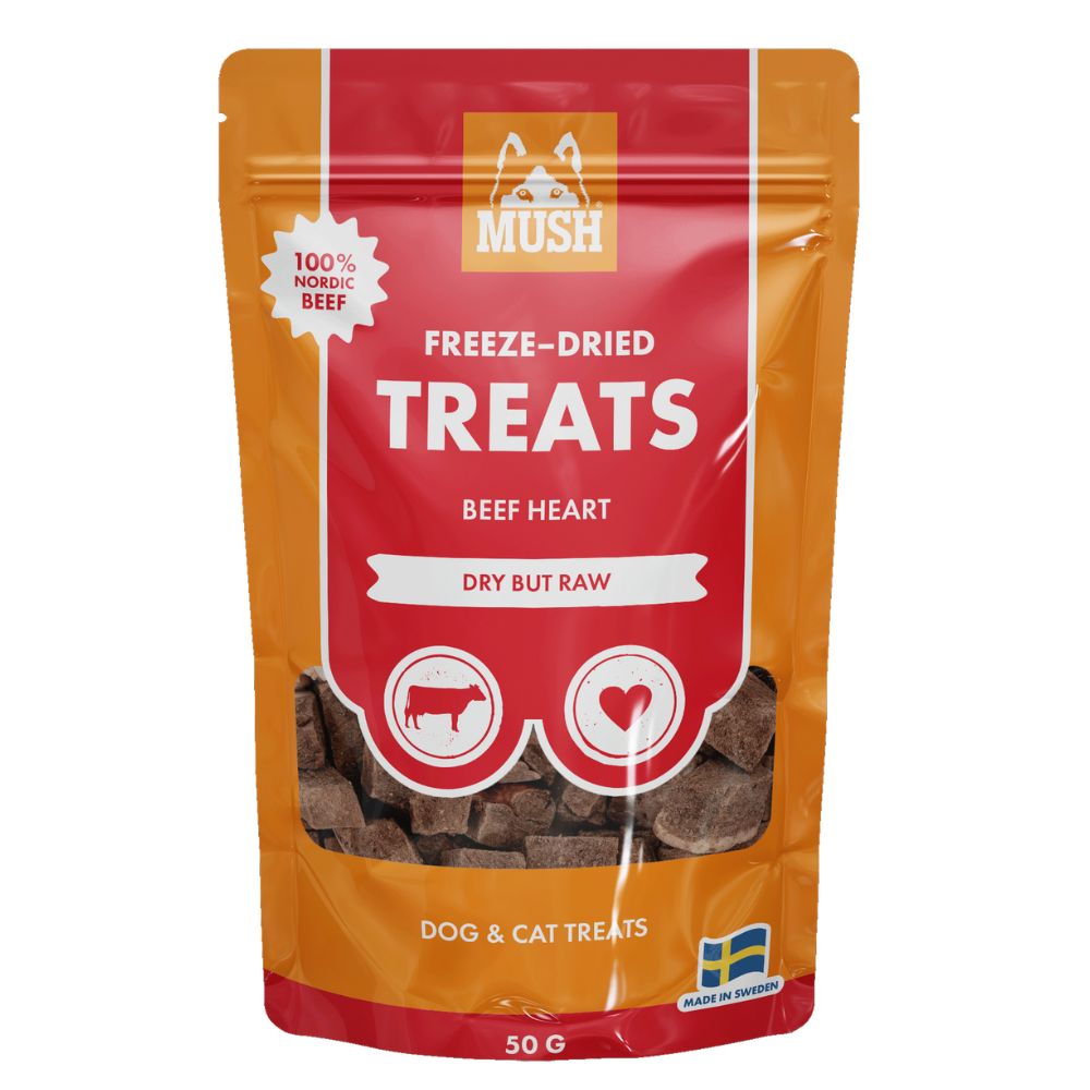 MUSH Treats Oksehjerte 50 g