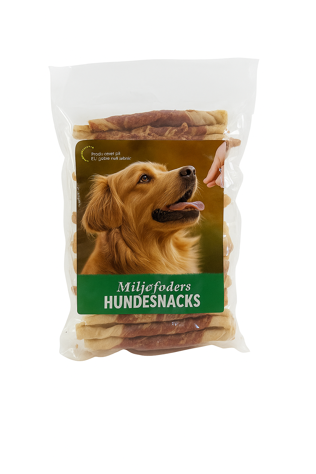Miljøfoders hundesnacks Twisted Beef 350 G
