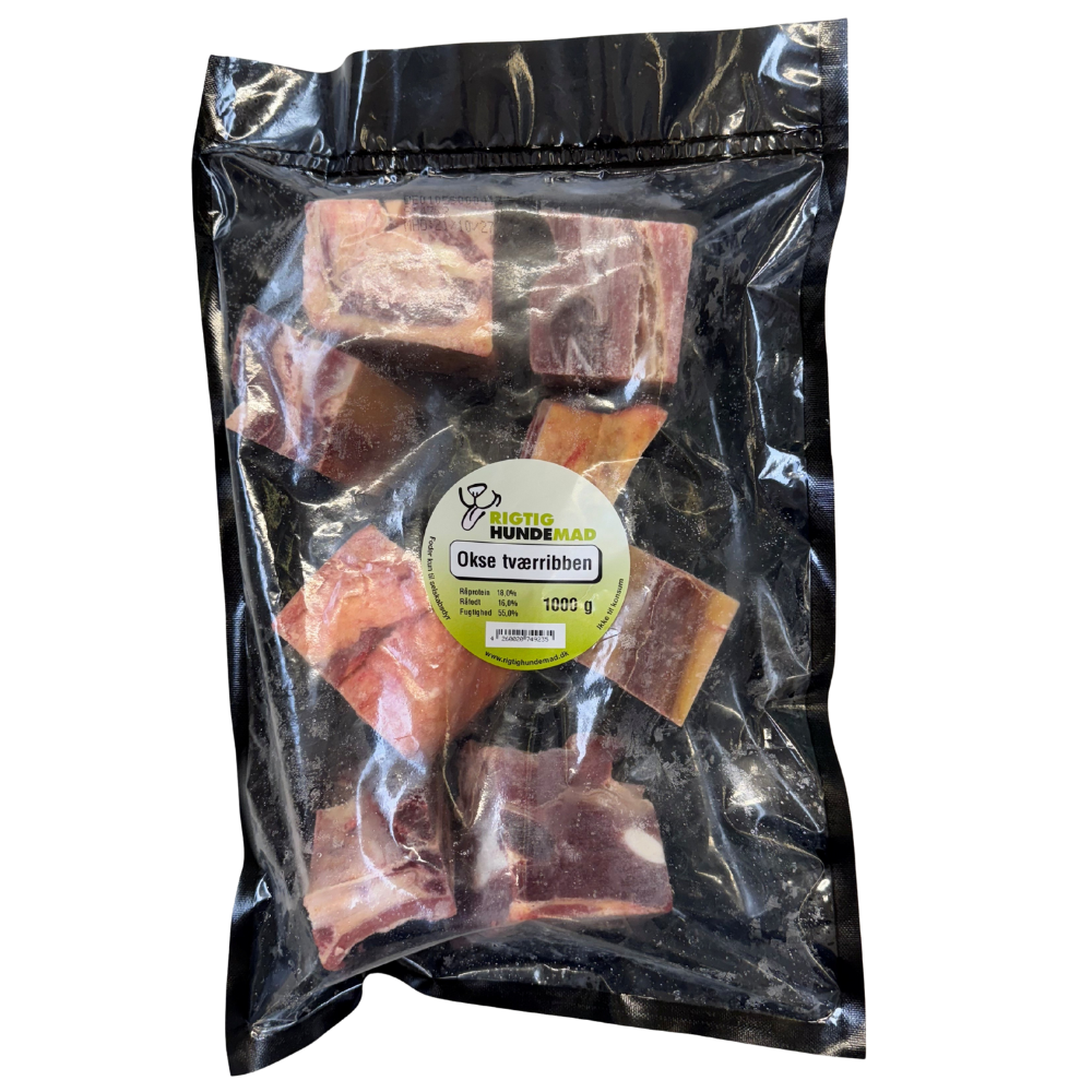 RigtigHundemad Okse tværribben ca. 1 kg