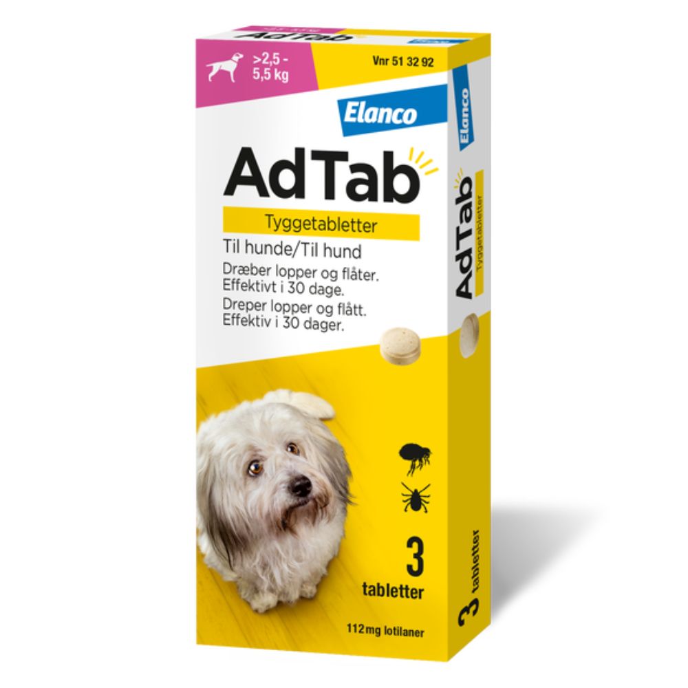 AdTab hund 3x112,5mg 2,5-5,5 kg