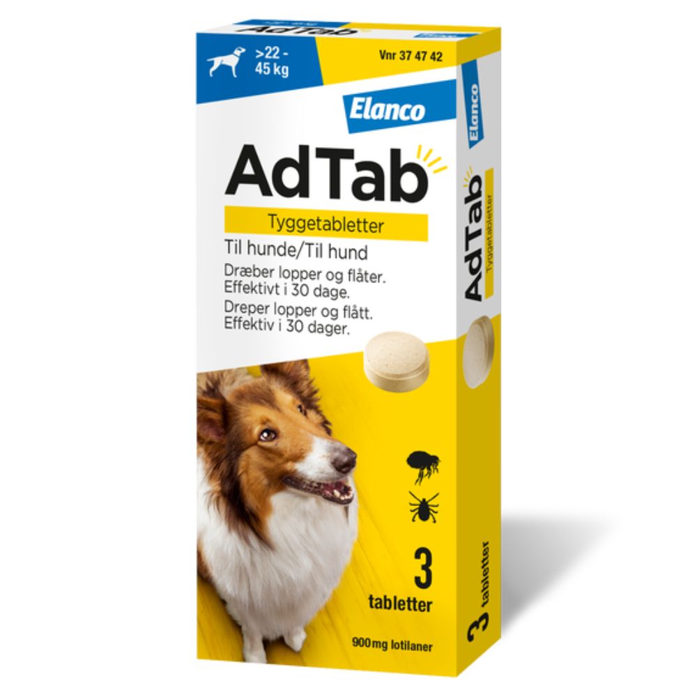 AdTab hund 3x900mg 22-45 kg