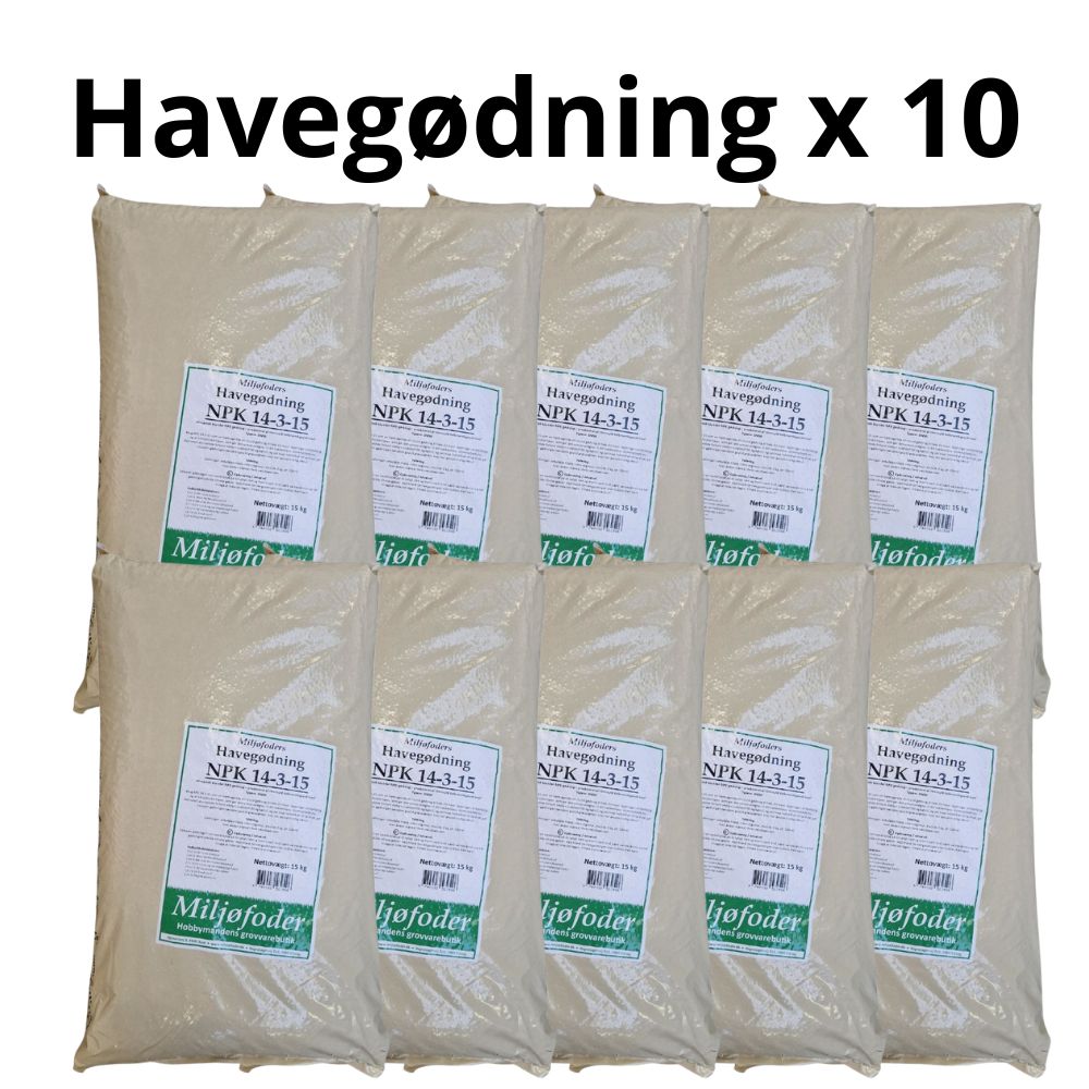 10 x 15 kg havegødning NPK 14-3-15