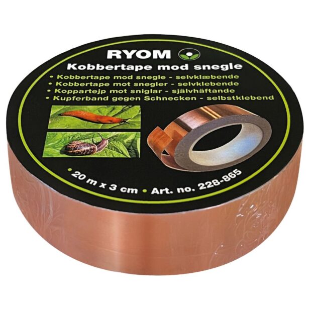 Snegletape kobber 20 meter x 3 cm snegleværn