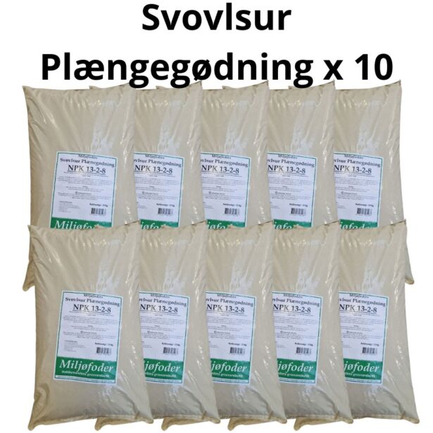 Miljøfoders svovlsur plænegødning NPK 13-2-8