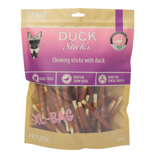 Treat Eaters Duck sticks 1 kg tyggeben med and