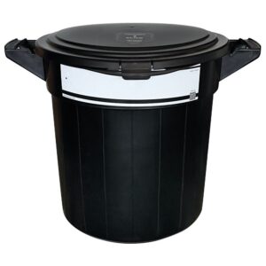 Fodertønde m låg og etiket 40 liter