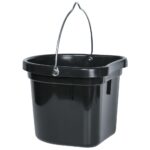 Spand 20 liter flad sort