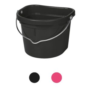 Spand 20 liter flad sort + pink